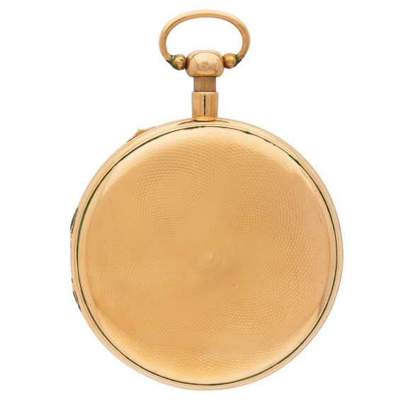Swiss 18K gold quarter repeating automaton watch Circa 1820 Swiss 18K gold quarter repeating automaton watch Circa 1820