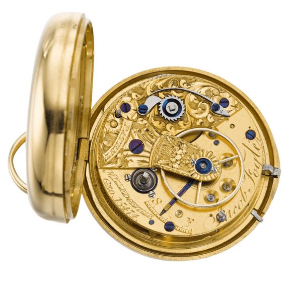 American pair cased pocket watch with chatelaine Circa 1840 American pair cased pocket watch with chatelaine Circa 1840
