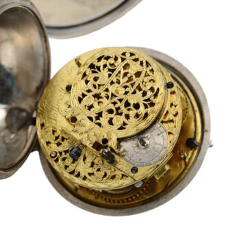 English silver pair cased verge pocket watch Circa 1705