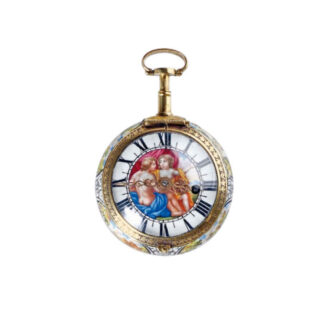Swiss gold and enamel verge pocket watch Circa 1630
