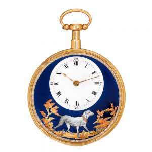 Exceptional Swiss gold quarter repeating automaton Circa 1820