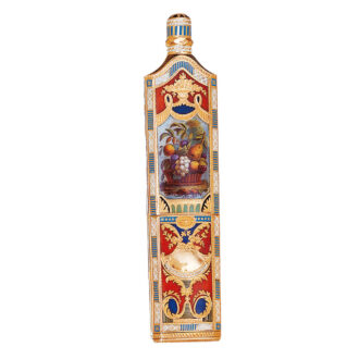 Swiss 18 carat gold and enamel perfume flask with watch Circa 1810