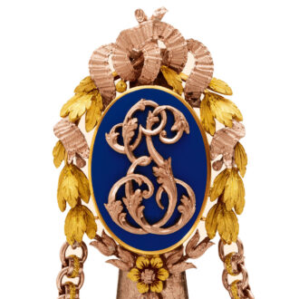 French gold cylinder watch with chatelaine Circa 1798-1809