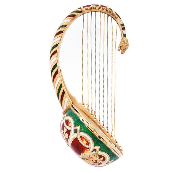 Fine Swiss 18 carat gold and enamel nanga form watch Circa 1820 Fine Swiss 18 carat gold and enamel nanga form watch Circa 1820