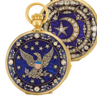 Swiss hunting cased minute repeating keyless lever watch Circa 1865