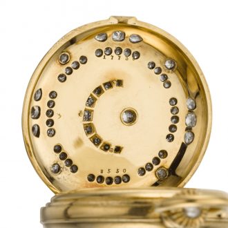 Swiss hunting cased minute repeating keyless lever watch Circa 1865
