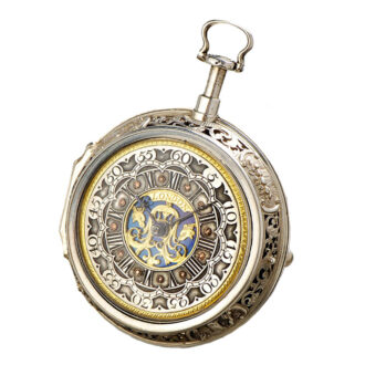 English silver quarter repeating repoussé watch Circa 1740 English silver quarter repeating repoussé watch Circa 1740