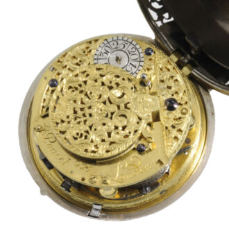 English silver quater repeater repoussé watch Circa 1740 English silver quater repeater repoussé watch Circa 1740