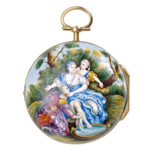 German gold Rococo verge pocket watch Circa 1770
