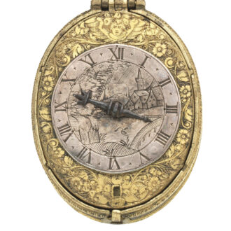 English gilt-metal and silver mounted verge watch Circa 1620