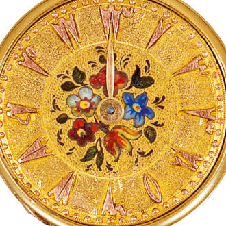 Rare Swiss gold miniature cylinder watch Circa 1850
