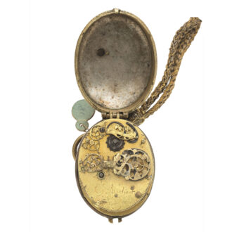 English gilt-metal and silver mounted verge watch Circa 1620