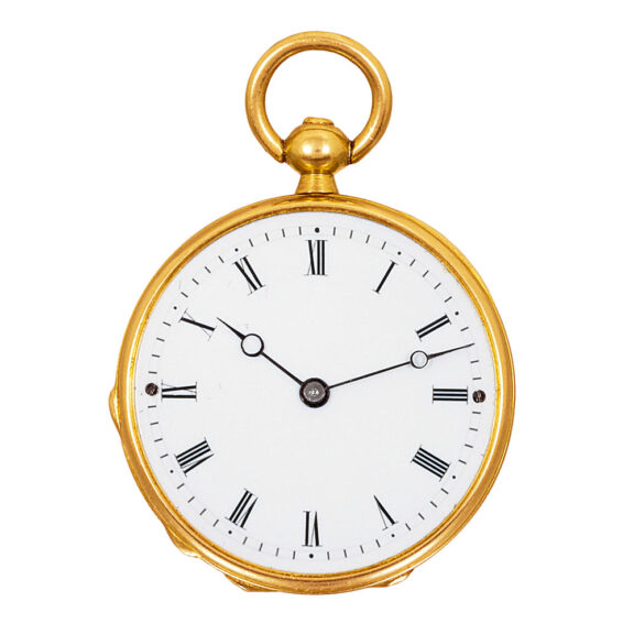 Swiss gold miniature cylinder pocket watch Circa 1850
