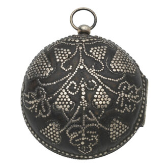 Rare English metal and silver lining verge pocket watch Circa 1665