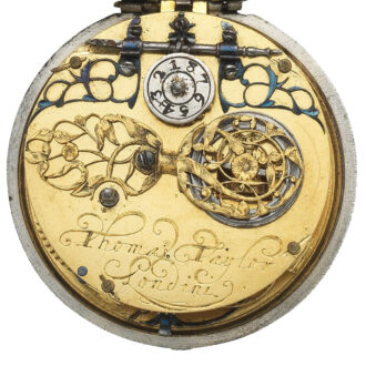 Rare English metal and silver lining verge pocket watch Circa 1665