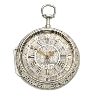 English silver quarter repeating verge pocket watch Circa 1710