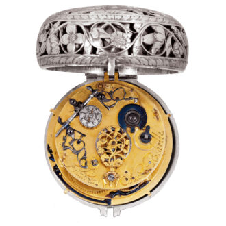 French silver watch with single hand and alarm Circa 1650 French silver watch with single hand and alarm Circa 1650