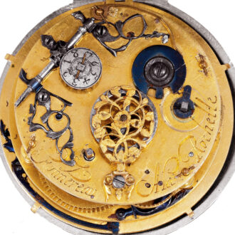 French silver watch with single hand and alarm Circa 1650 French silver watch with single hand and alarm Circa 1650