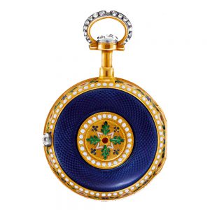 French gold quarter repeating verge watch Circa 1775