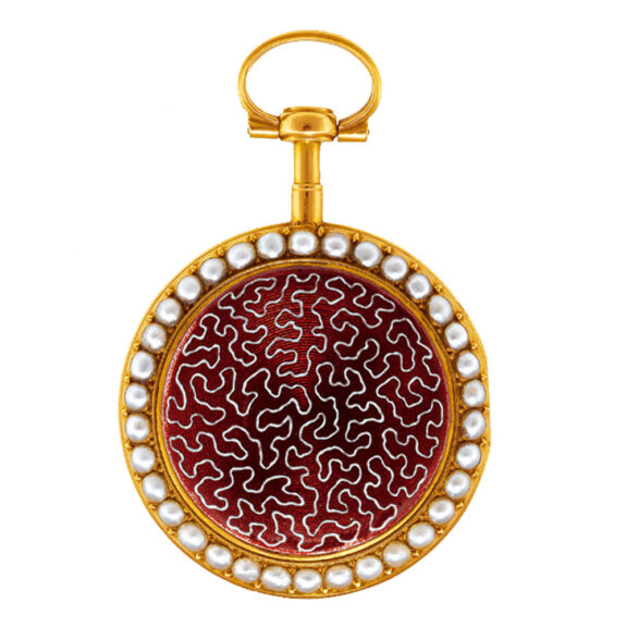 French 18 carat gold and enamel verge watch Circa 1780