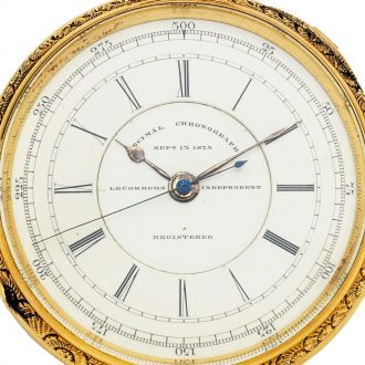 English 18K gold lever with start/stop seconds Circa 1879