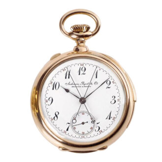 Swiss gold minute repeating watch with split second chronograph Circa 1890