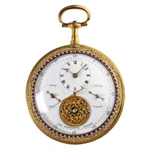 English coach clock with music (2 melodies) and automaton Circa 1785