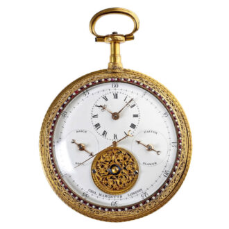 English coach clock with music (2 melodies) and automaton Circa 1785