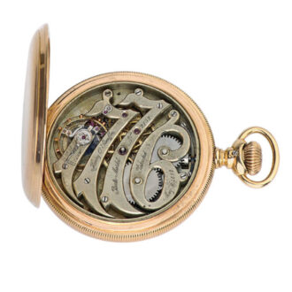 Swiss rose gold hunting watch for the American market Circa 1885