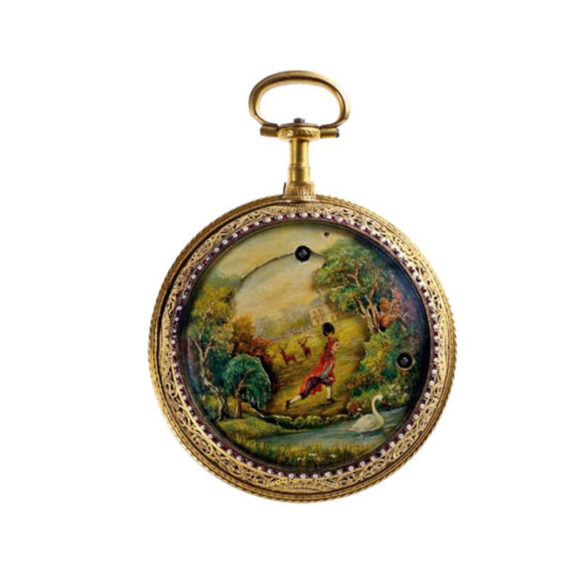 English coach clock with music (2 melodies) and automaton Circa 1785 English coach clock with music (2 melodies) and automaton Circa 1785
