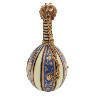 Austrian 18K gold form watch with enamel decoration Circa 1800
