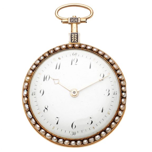 Rare French gold and enamel virgule pocket watch Circa 1800 Rare French gold and enamel virgule pocket watch Circa 1800