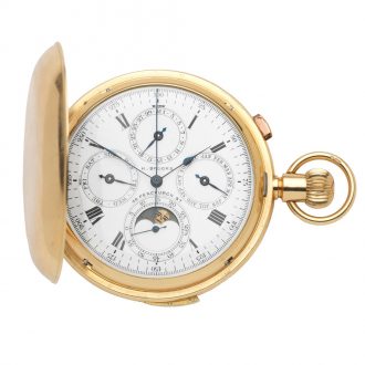 English 18 carat gold repeater with triple calendar Circa 1909