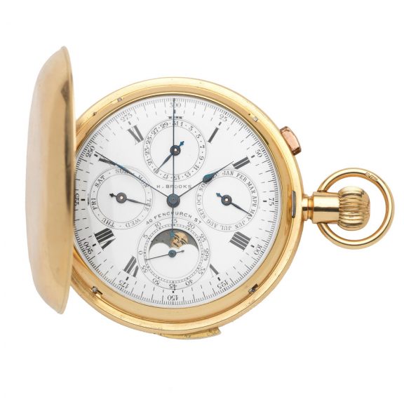 English 18 carat gold repeater with triple calendar Circa 1909