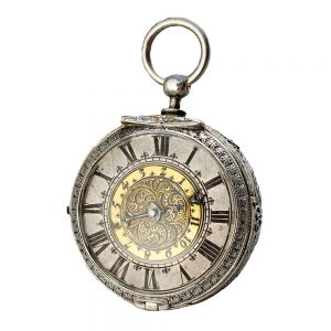 German silver verge pocket watch with alarm Circa 1675
