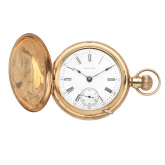 American 14 carat gold hunting cased lever watch Circa 1904