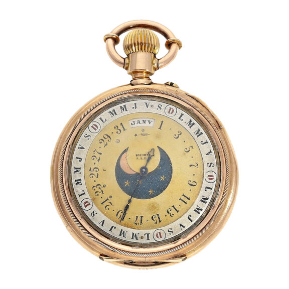 Swiss double-sided decorative calendar watch Circa 1880 Swiss double-sided decorative calendar watch Circa 1880