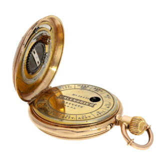 Swiss double-sided decorative calendar watch Circa 1880