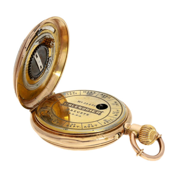 Swiss double-sided decorative calendar watch Circa 1880 Swiss double-sided decorative calendar watch Circa 1880