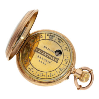 Swiss double-sided decorative calendar watch Circa 1880