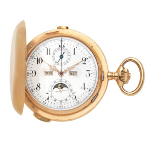 Swiss 18 carat gold quarter repeating calendar watch Circa 1890