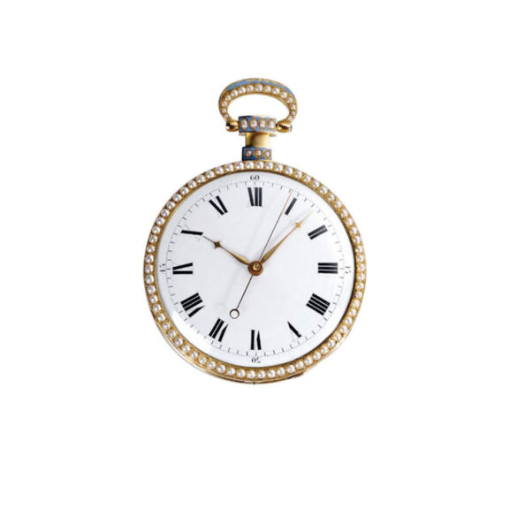 Swiss gold quarter repeating enamel watch Circa 1830 Swiss gold quarter repeating enamel watch Circa 1830