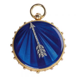 French gold, enamel and diamond set à tact watch Circa 1810