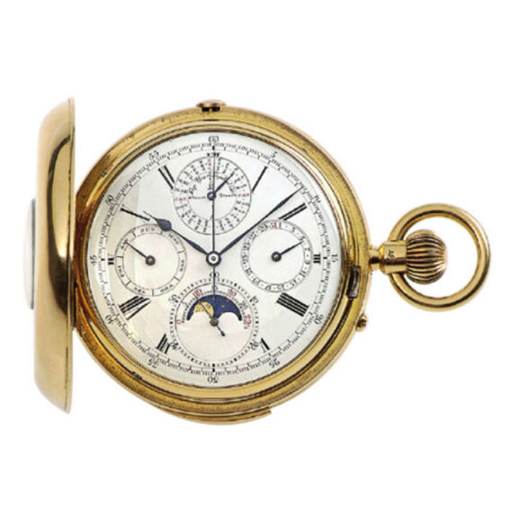 English gold repeating perpetual calender chronograph Circa 1898 English gold repeating perpetual calender chronograph Circa 1898