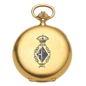 Swiss 18K gold half hunter pocket watch Patek Philippe Circa 1889