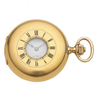 Swiss 18K gold half hunter pocket watch Patek Philippe Circa 1889
