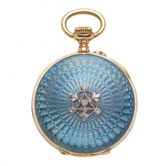 Swiss gold and enamel Patek Philippe pocket watch Circa 1910