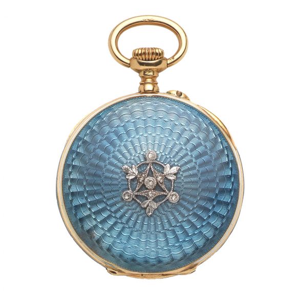 Swiss gold and enamel Patek Philippe pocket watch Circa 1910