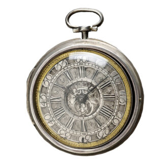 German silver pair cased verge pocket watch Circa 1725