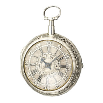 German silver repoussé quarter repeating watch Circa 1780